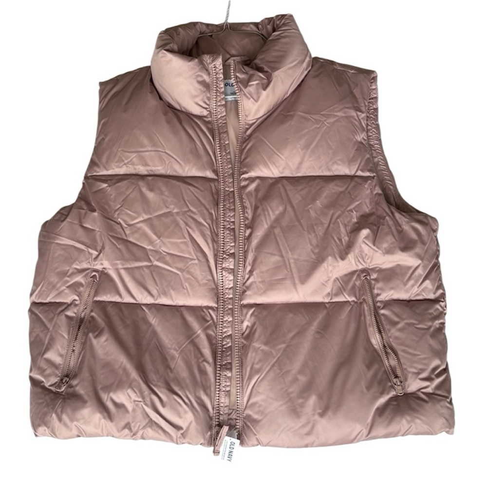 Puffer Vest in Dusty Rose - Women's Sleeveless Jacket